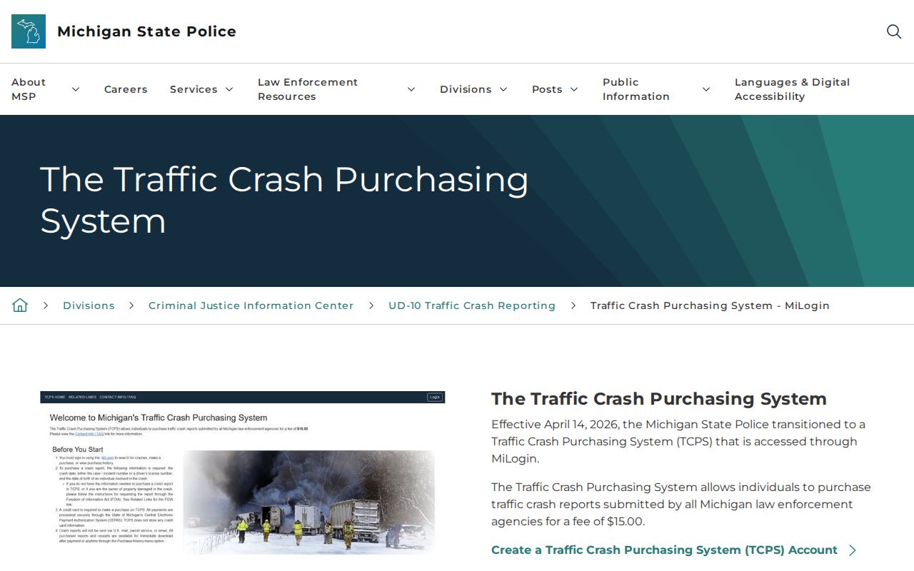 Michigan crash report channel related to Mecosta County arrest records